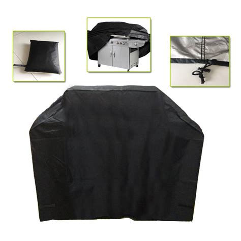 210d Black Waterproof Bbq Grill Cover Outdoor Barbeque Protective Cover Rainproof Dustproof Bbq