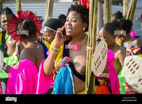 Ludzidzini Swaziland Africa Annual Umhlanga Or Reed Dance Ceremony