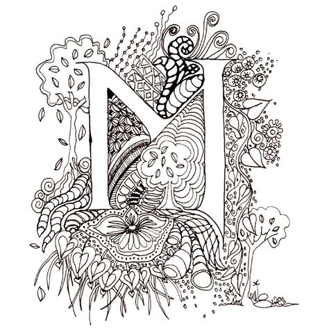 Illuminated Letters Coloring Pages