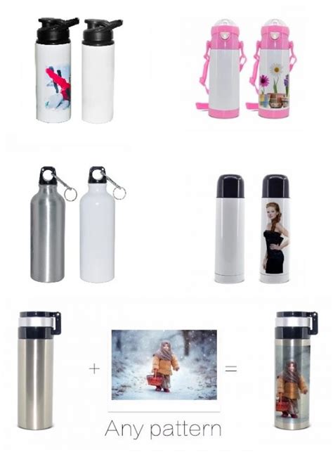 Blank Flask Sublimation Print Bottle Silver Laser Cncheat Press