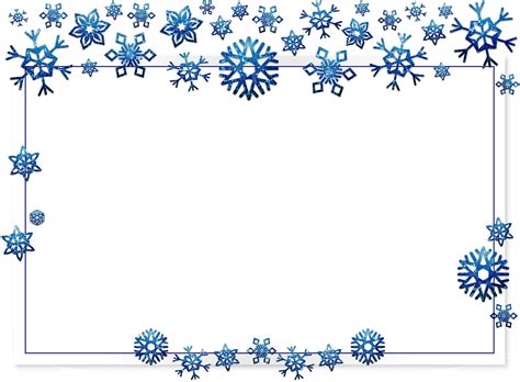 Vacation Frame Border Card Xmas Christmas Snow Flak Vacation Frame