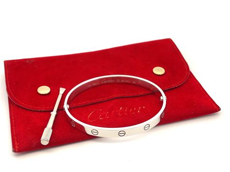 Cartier Love Bracelet In 18k White Gold For Sale At 1stdibs