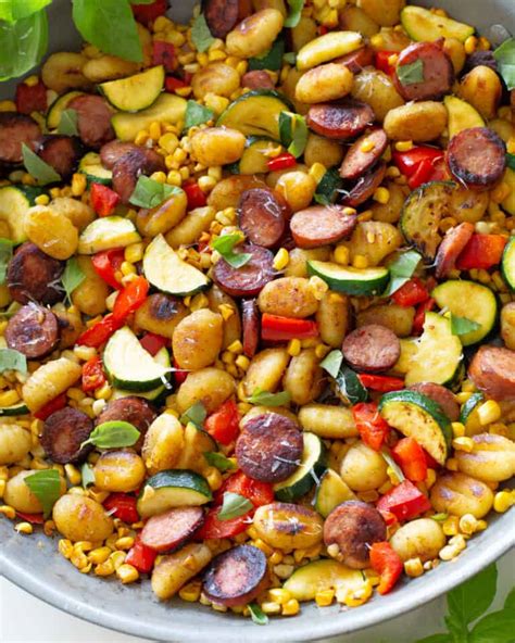 One Pan Sausage Gnocchi And Veggies The Girl Who Ate Everything