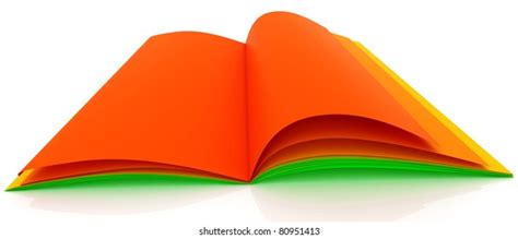 Open Book Color Pages D Rendered Stock Illustration