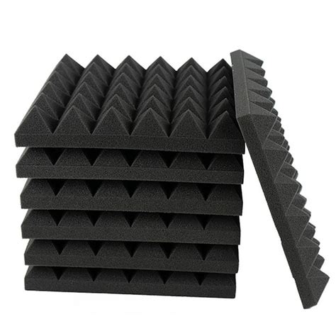 Agfabric 2 In X 12 In Black Foam Acoustical Sound Absorbing Panel In