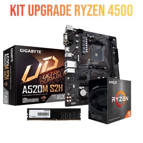 Kit Upgrade Amd Ryzen 5 4500 8GB Memória Placa Mãe A520