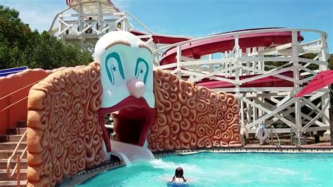 Luna Park Pool Clown Slide At Disneys Boardwalk Villas 61919 Youtube