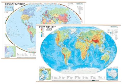 Wiat Mapa Cienna Polityczna Fizyczna W Drewnie