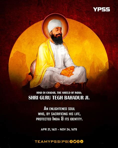 Guru Teg Bahadur Ji | Guru tegh bahadur, Guru nanak jayanti, Guru