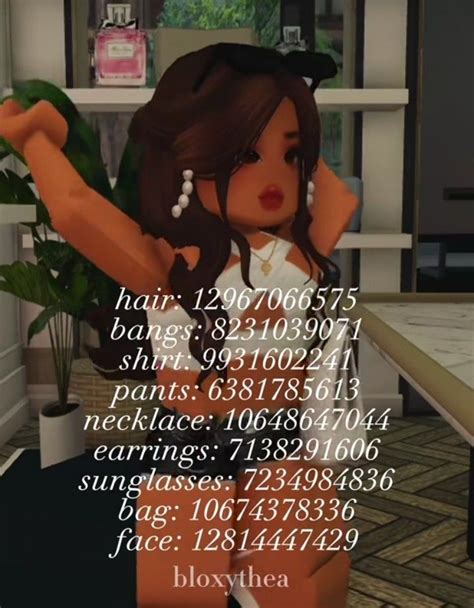 Pin By 🌊valentine🫀🫐 On Clothes And Outfit Id Brown Hair Roblox Roblox Codes Rich Girl Outfit