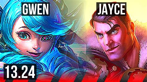 Gwen Vs Jayce Top 66 Winrate 5 1 1 Kr Master 13 24 Youtube