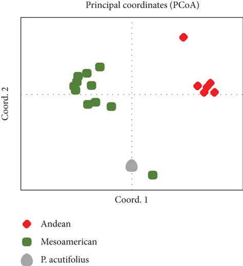 Principal Coordinate Analysis PCoA Plot Of The Genetic Structure Of