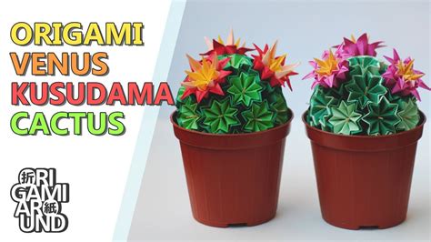 How To Make An Origami Cactus 🌵🌸 From A Venus Kusudama Ball 🌸🌼🌻 Origami