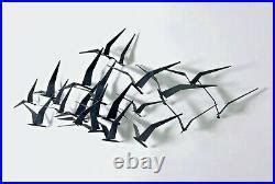 1968 Jere Signed Vtg Mid Century Modern Metal Birds In Flight Seagull