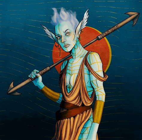 [oc][art] Air Genasi Monk R Dnd