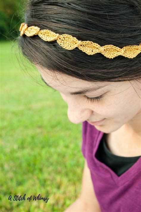 Custom Crocheted Leaf Headband Women And Girls Hair Accessory Etsy