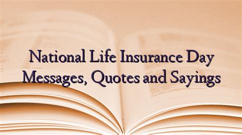 National Life Insurance Day Messages Quotes And Sayings Technewztop