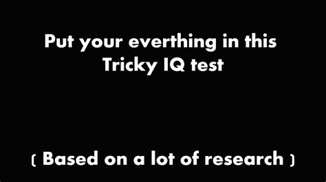 Iq Test Most Popular Tricky Questions Youtube