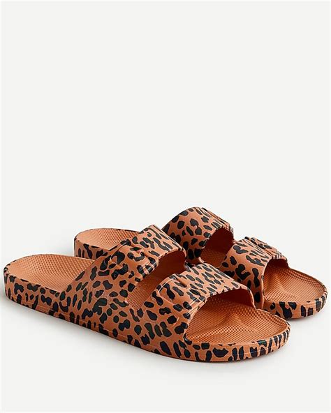 Jcrew Freedom Moses Leopard Print Slides For Women