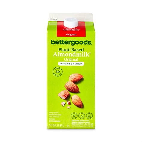 Bettergoods Original Unsweetened Plant-based Almondmilk (64 fl oz ...