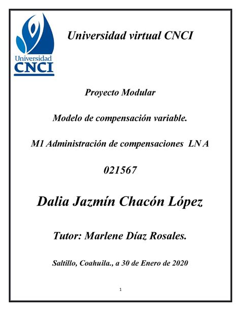 Proyecto Modular Ejercicios Obligatorios Universidad Virtual Cnci