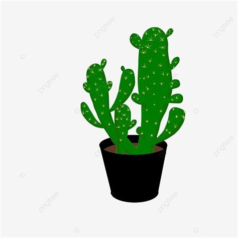 Potted Cactus Clipart Vector Cactus In A Pot Cactus Plant Flower