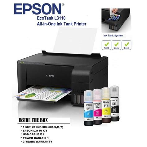 Epson EcoTank L3110 All In One Ink Tank Printer Lazada PH