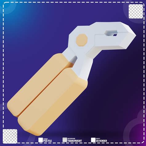 Llave de herramienta de ilustración 3d 2 Archivo PSD Premium