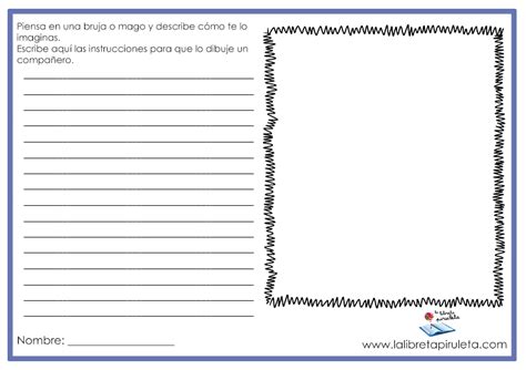 Fichas Para Trabajar La Descripción Y Las Instrucciones La Libreta Piruleta
