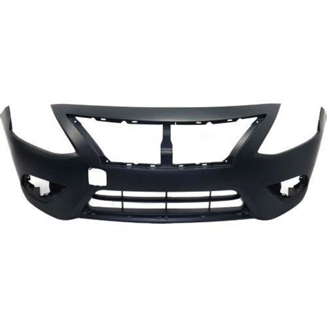 2015 Nissan Versa Front Bumper Cover Primed Wchrome Insert Sedan C