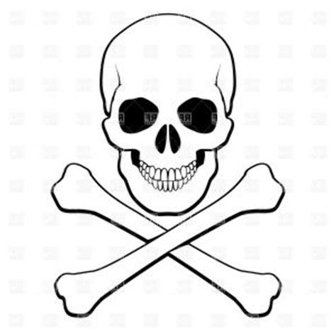 Download High Quality skull and crossbones clipart outline Transparent ...