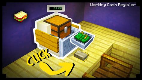 ͡° ͜ʖ ͡°ﾉ Minecraft How To Make A Working Cash Register Youtube