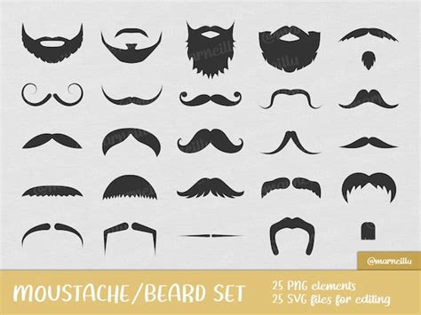 Printable Mustache Silhouette