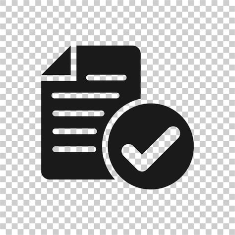 Premium Vector Approved Document Icon In Flat Style Authorize Vector