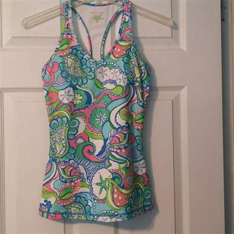 Lilly Pulitzer Tops Lilly Pulitzer Luxletic Tank With Bra Poshmark