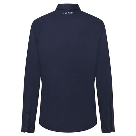 Hackett AMR Engineered Straight Long Sleeve Shirt Blue Dressinn