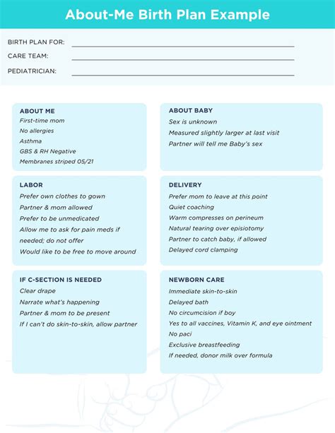 write  birth plan birth plan templates happiest baby