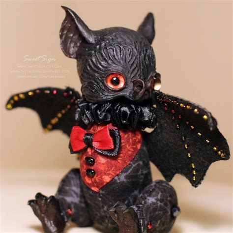 Night Rainbow Bats Red Ooak Posable Doll T Spirit Fantasy Etsy