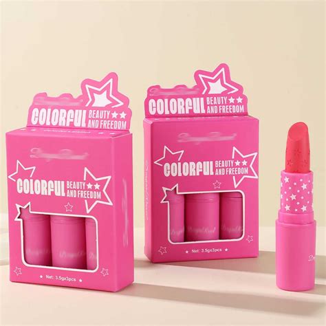 Weyolog Red Lipstick 3 Piece Lipstick Set Natural Nude Lipstick Smooth