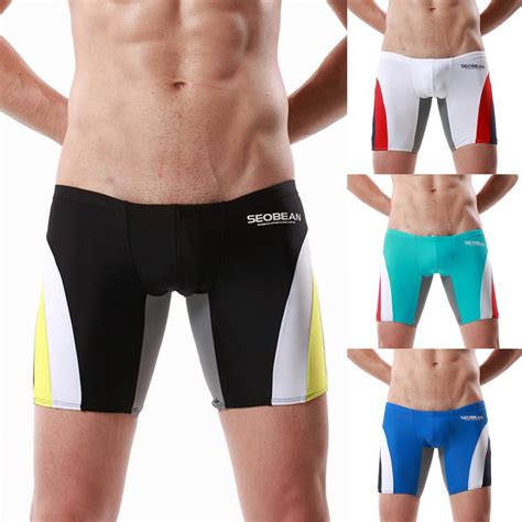 Buy Mens Brand Stripe Sexy Nylon Breathable Bulge Briefs Swimming