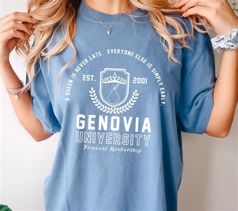 Genovia University Shirt Princess Diaries Genovia Shirt Genovia