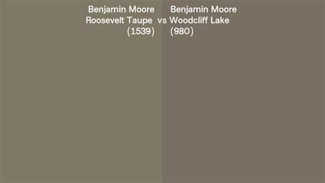 Benjamin Moore Roosevelt Taupe Vs Woodcliff Lake Side By Side Comparison