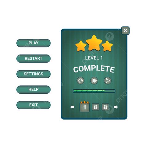 Game Level Map Vector Png Images Game Level And Option Design In Free