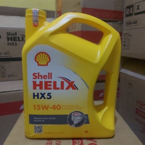 Jual Oli MOBIL SHELL Helix HX5 SAE 15W 40 4 Liter Bensin Galon HX 5