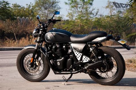 This Modified Royal Enfield Interceptor Gets An Edgy Makeover