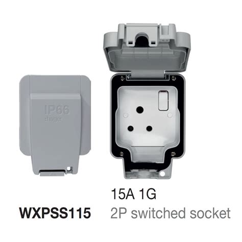 HAGER WXPSS81 IP66 SINGLE 13A OR 15A DOUBLE POLE WEATHERPROOF SWITCH