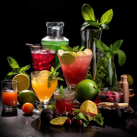 Bebidas Refrescantes Y Nutritivas Y Jugos De Frutas Frescas Para Un