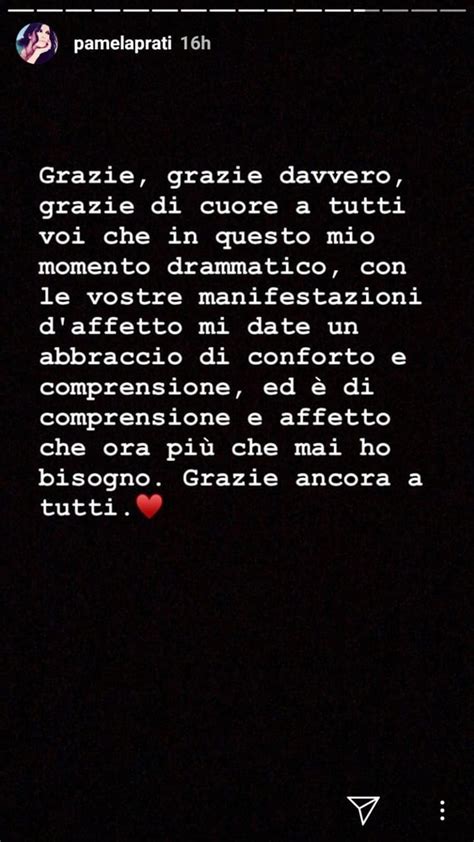 Pamela Prati Il Primo Messaggio Su Instagram Grazie Per Essermi