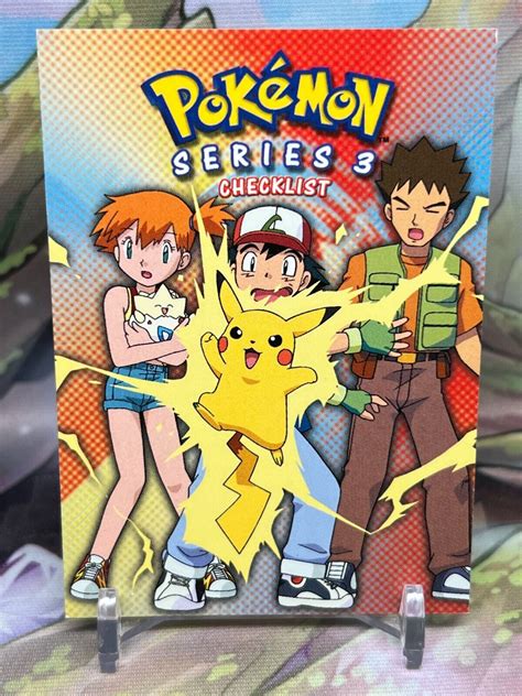 Mavin Pokemon TOPPS TV Animation Series 3 Checklist Blue Logo Pokemon