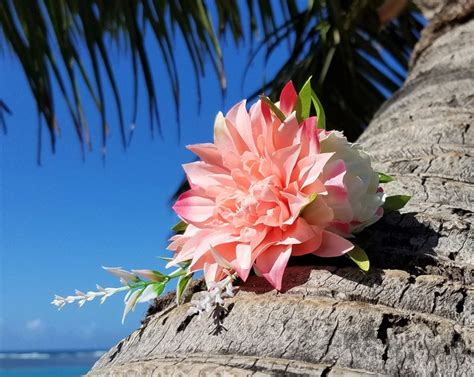 Tropical Hair Clip Hawaiian Flower Hair Clip Silk Flower Etsy